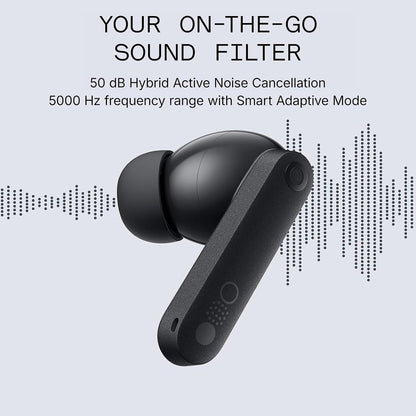 CMF Buds Pro 2 Wireless Earbuds with Smart Dial, 50Db Hybrid Noise Cancelling Earbuds Wireless Bluetooth 5.3, 11Mm Bass with LDAC, 6 Hi-Res Audio Mics, 43H Playtime, Fast Charging Case, Dark Grey