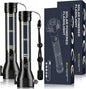 Solar/Rechargeable LED Flashlight, Multi Function Ultra Bright Flashlight, Emergency Strobe Light, USB-C Rechargeable, Survival Gear and Supplies, 5 Modes for Outdoor, Camping, Hiking, 2 Pack