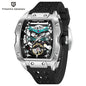 2025 New  42MM Tonneau Men Mechanical Watch Luxury Sapphire Glass Automatic Watch 50M Waterproof Skeleton Watch Men