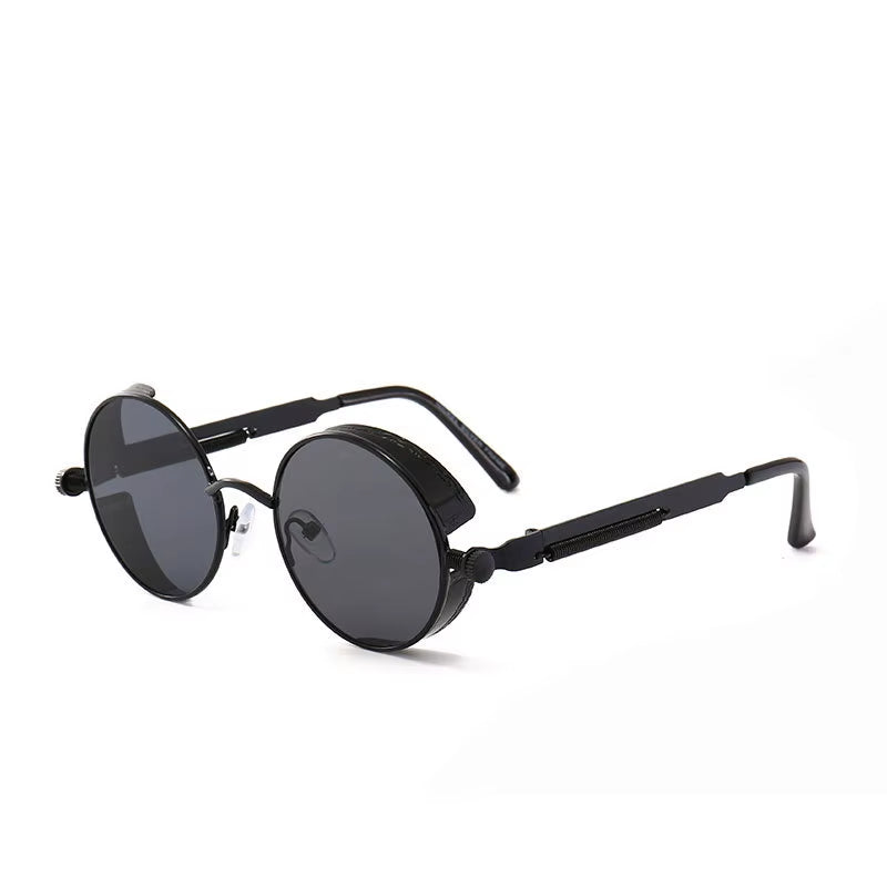 Metal Steam Punk Style Sun Glasses Steampunk Fashion Men Retro round Sunglasses