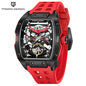 2025 New  42MM Tonneau Men Mechanical Watch Luxury Sapphire Glass Automatic Watch 50M Waterproof Skeleton Watch Men
