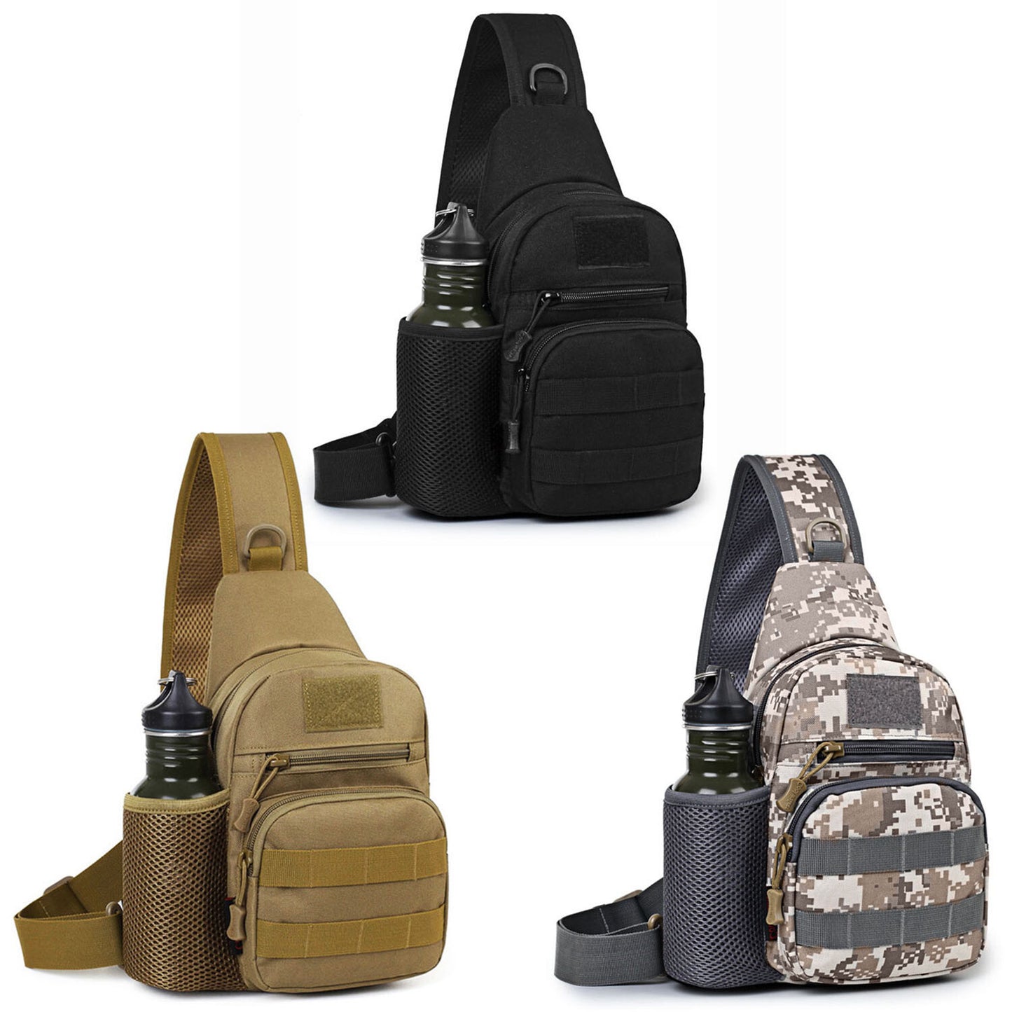 Men Outdoor Tactical Backpack Shoulder Sling Bag Chest Pack Sport Travel Hiking