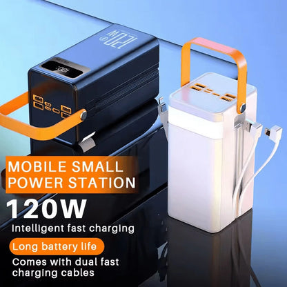 Finew Portable Charger 60000 Mah 120W Super Fast Charger Outdoor Camping Live Power Bank, Power Station LED Display External Battery Pack, Compatible with All Smartphones