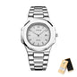 2024 New Luxury Watch Business Waterproof Male Clock Luminous Date Stainless Steel Square Quartz Watch Men Watch Reloj Hombre