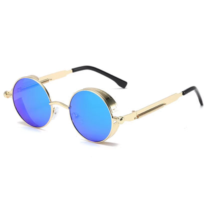 Metal Steam Punk Style Sun Glasses Steampunk Fashion Men Retro round Sunglasses