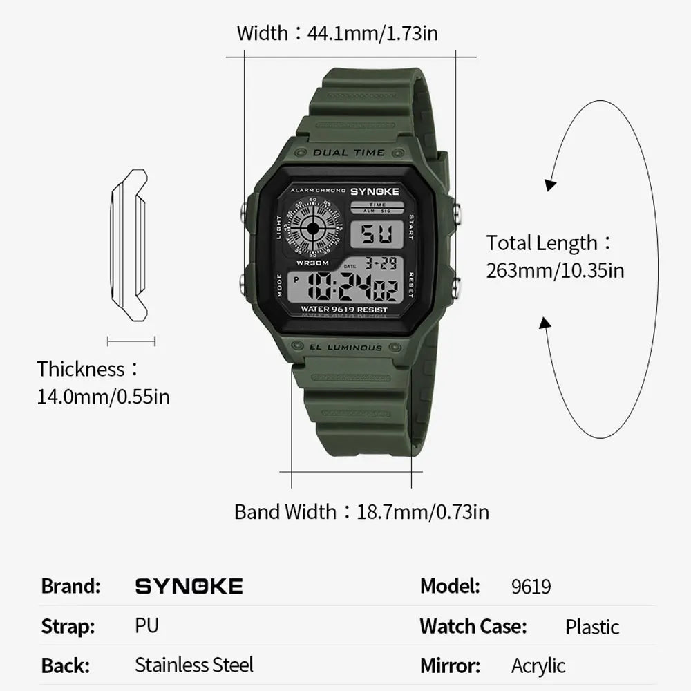 Outdoor Sport Watch Men  Brand Multifunction Watches Alarm Clock Chrono Waterproof Digital Watch Reloj Hombre