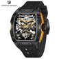 2025 New  42MM Tonneau Men Mechanical Watch Luxury Sapphire Glass Automatic Watch 50M Waterproof Skeleton Watch Men