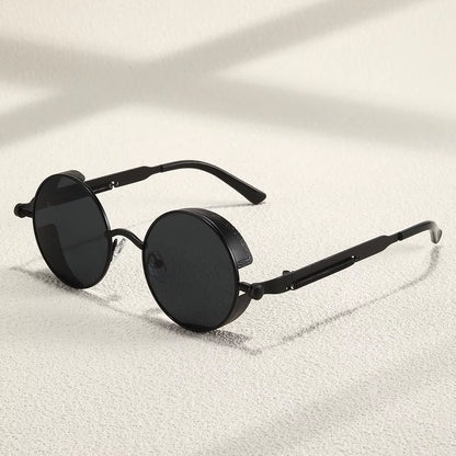 Metal Steam Punk Style Sun Glasses Steampunk Fashion Men Retro round Sunglasses