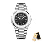 2024 New Luxury Watch Business Waterproof Male Clock Luminous Date Stainless Steel Square Quartz Watch Men Watch Reloj Hombre
