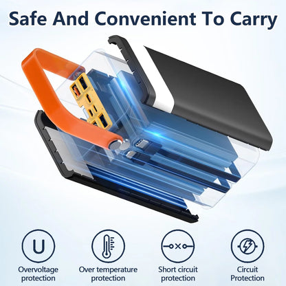 Finew Portable Charger 60000 Mah 120W Super Fast Charger Outdoor Camping Live Power Bank, Power Station LED Display External Battery Pack, Compatible with All Smartphones
