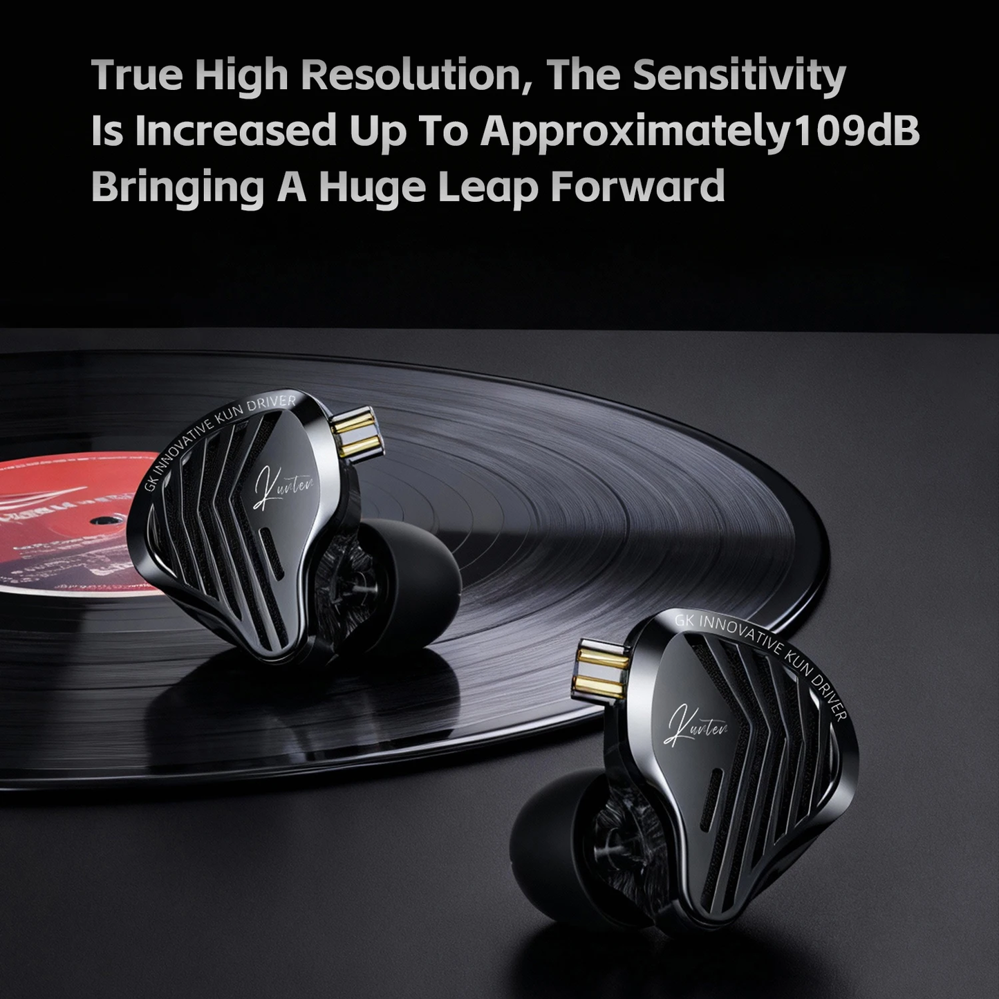 GK KUNTEN Dynamic Drive Headphones HIFI Heavy Bass Earbuds Sports Metal Headphones Detachable Headphones 2PIN KZ Zenith EDX