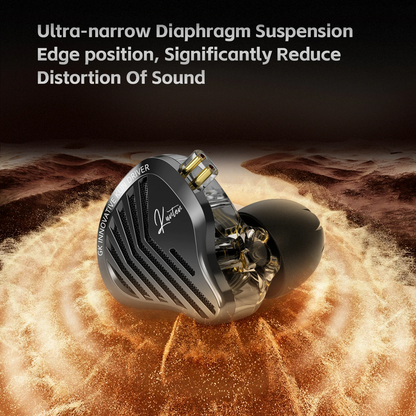 GK KUNTEN Dynamic Drive Headphones HIFI Heavy Bass Earbuds Sports Metal Headphones Detachable Headphones 2PIN KZ Zenith EDX