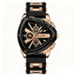 Luxury Men Watch Silicone Band Triangle Dial Unique Watch Date Watch, Quartz Watch |Business Watch