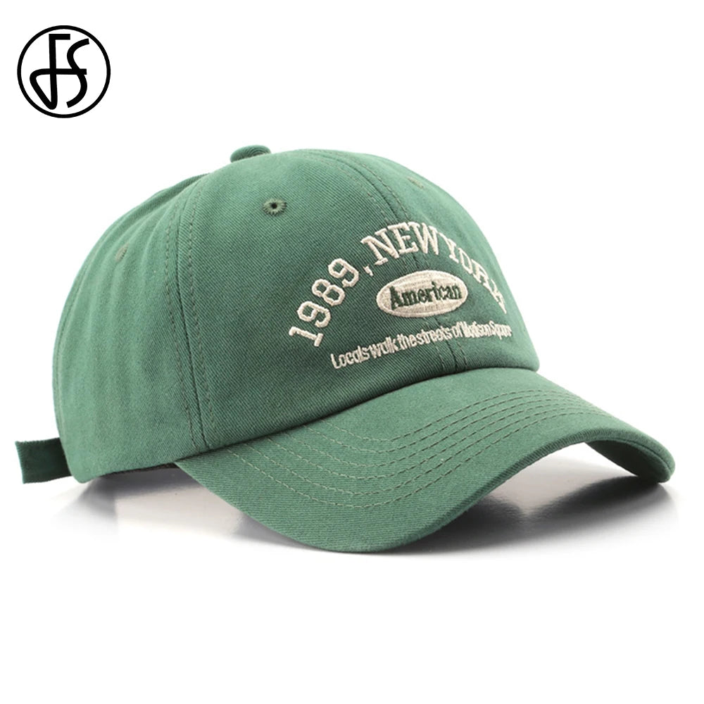 Brand Green Letter Embroidery Baseball Caps Men Women Summer Streetwear Hip Hop Cap Cotton Beige Trucker Hat Bone Masculino