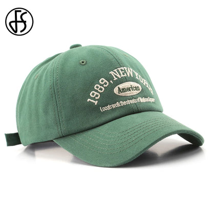 Brand Green Letter Embroidery Baseball Caps Men Women Summer Streetwear Hip Hop Cap Cotton Beige Trucker Hat Bone Masculino
