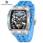 2025 New  42MM Tonneau Men Mechanical Watch Luxury Sapphire Glass Automatic Watch 50M Waterproof Skeleton Watch Men
