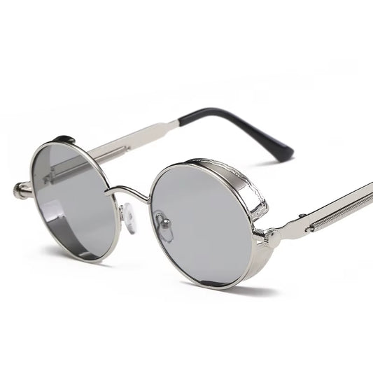 Metal Steam Punk Style Sun Glasses Steampunk Fashion Men Retro round Sunglasses