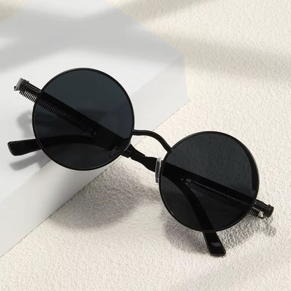 Metal Steam Punk Style Sun Glasses Steampunk Fashion Men Retro round Sunglasses