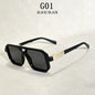 2024 Vintage Fashion Sun Protection Sunglasses for Men Square Shades Retro Flair Sunglasses Womens Trendy Shades Gafas De Sol